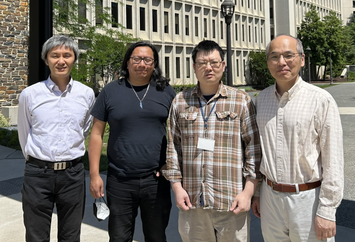 Left to right: Ken Yokoyama, PhD, postdocs Abhishek Chhetri, PhD, and Zhenning Ren, PhD, and Seok-Yong Lee, PhD.